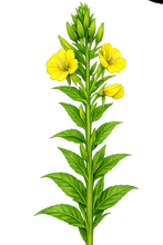 Load image into Gallery viewer, A botanical illustration of a tall green plant with multiple bright yellow flowers, shown on a plain white background. A small 'Made with Al' badge appears in the top-right corner.